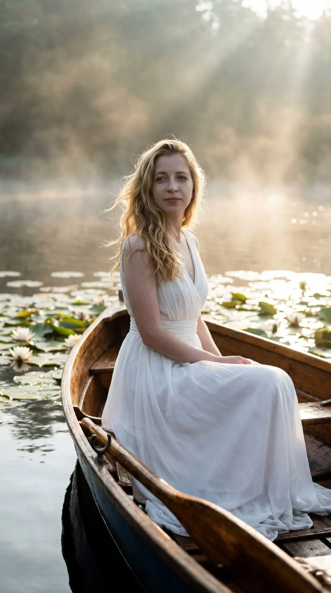 📝Промпт

Professional fashion photoshoot, beautiful young woman sitting gracefully in a vintage woo