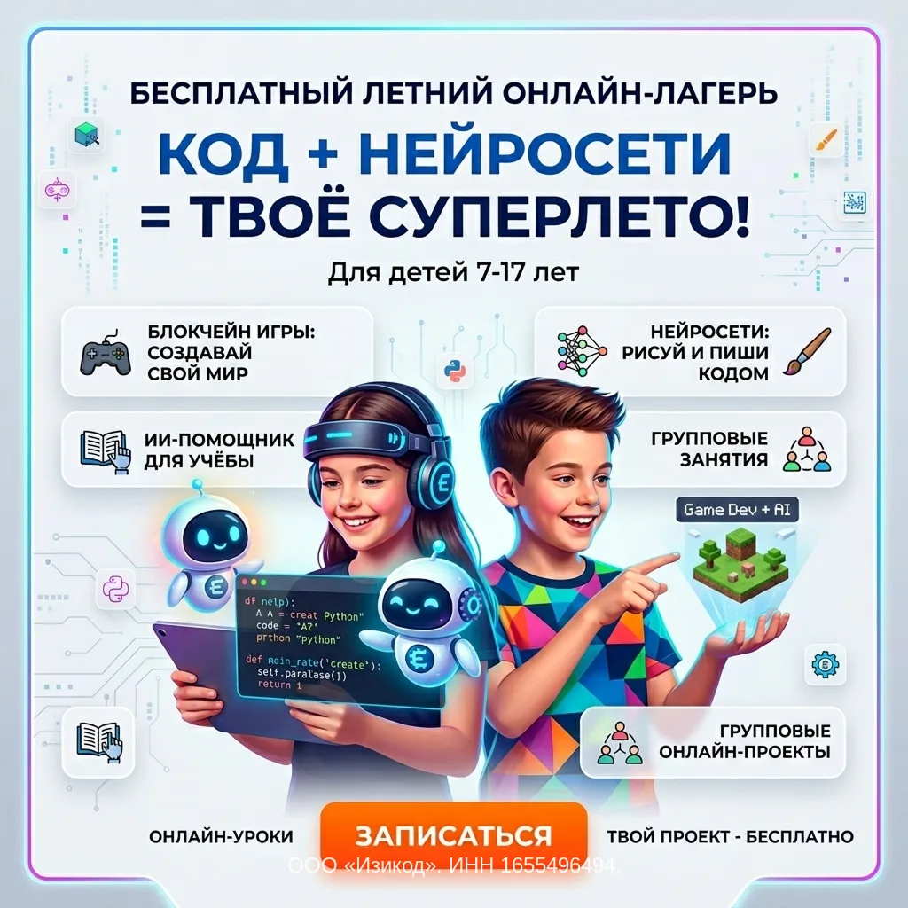 🎓 До 8 июня школьники РФ (7-17 лет) могут получить бесплатную путевку в летний образовательный онла