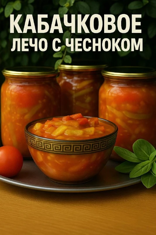 КАБАЧКОВОЕ ЛЕЧО С ЧЕСНОКОМ

Я сварила это кабачковое лечо — и влюбилась с первой ложки. Оно нежное, 