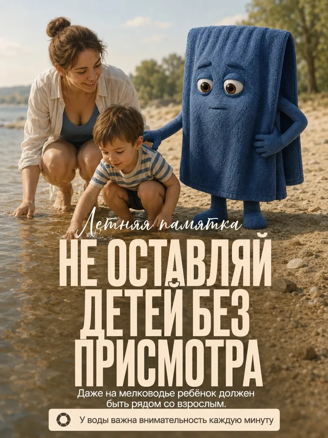 Лето — время отдыха у воды. Но даже в жаркие дни важно помнить о безопасности.
В карточках собрали о