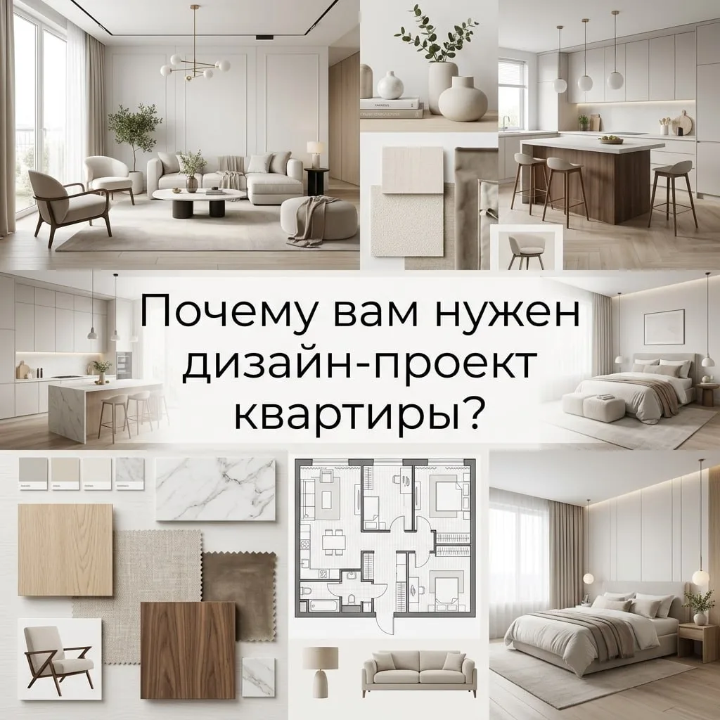 ✔️Зачем нужен дизайн-проект квартиры?

Дизайн-проект — это не просто красивые картинки, а чёткий пла