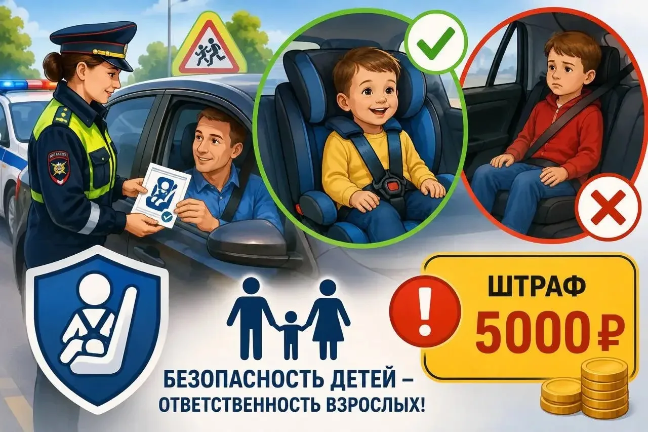 🚙Безопасность детей в машине — ответственность взрослых на дороге

🚨 Сегодня утром в районе прошёл