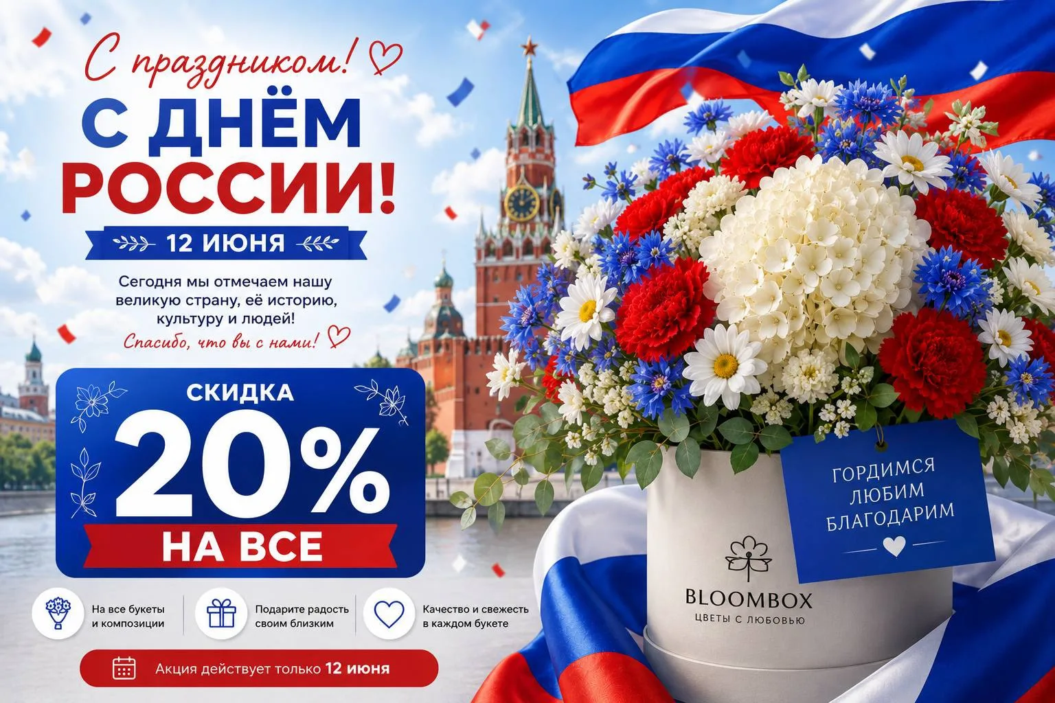 С Днём России, дорогие друзья!🇷🇺💛

Пусть этот праздник будет наполнен радостью, теплом и красотой