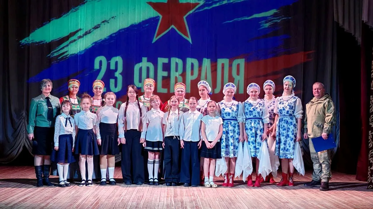 В селе Кундуй состоялся праздничный концерт, посвящённый Дню защитника Отечества. Мероприятие прошло