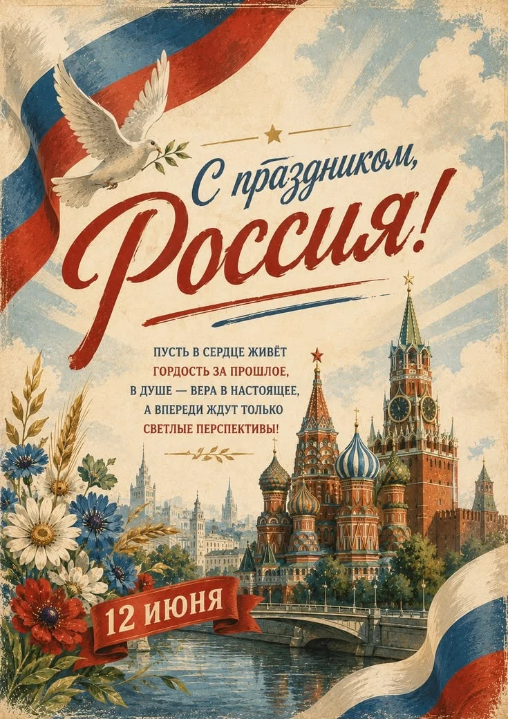 🇷🇺С днём России!

12 июня наша страна отмечает государственный праздник — День России. Эта дата си