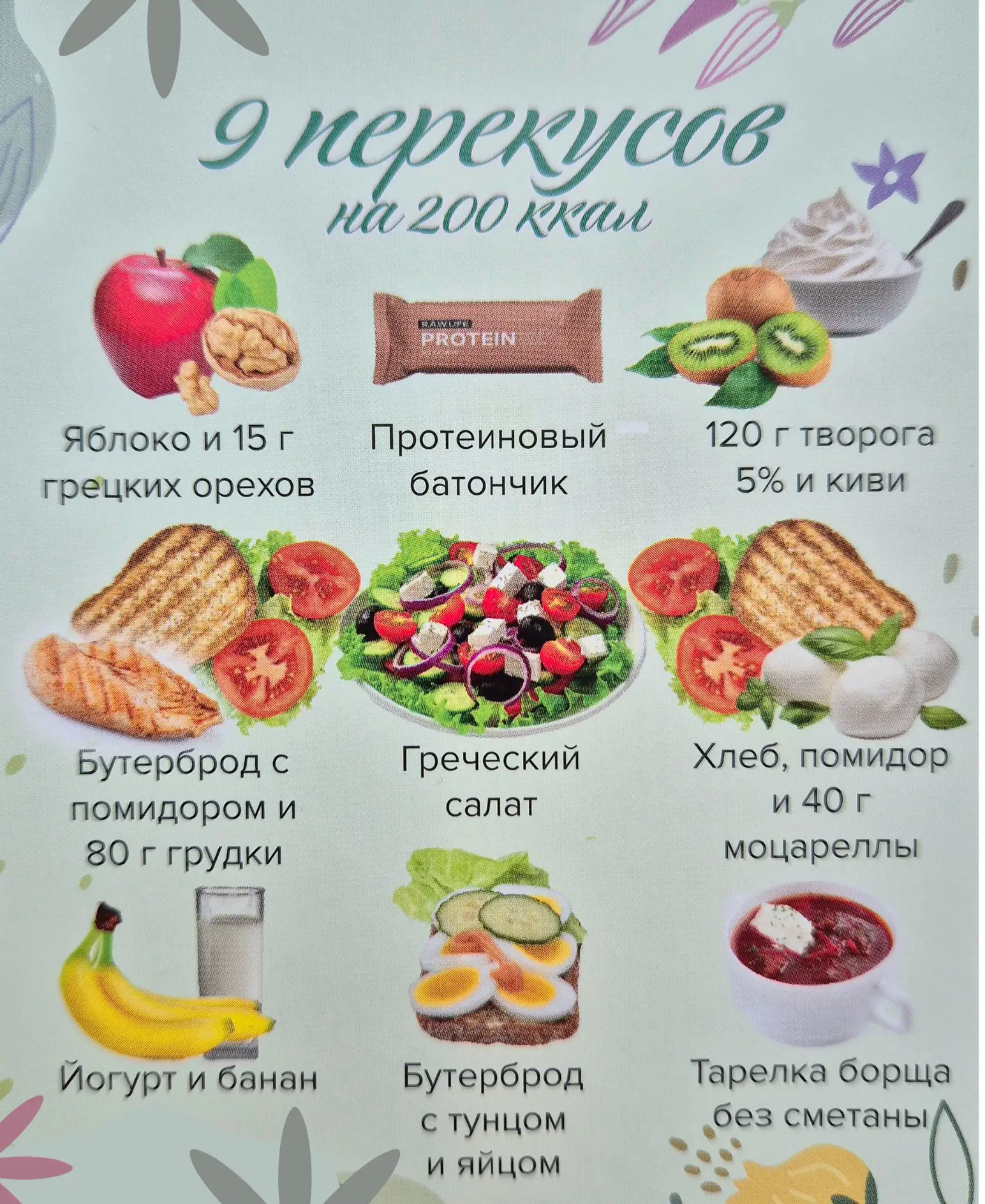 📍Что бы такого вкусного съесть, чтобы похудеть? Вот 9 вариантов полезного перекуса всего на 200 кка