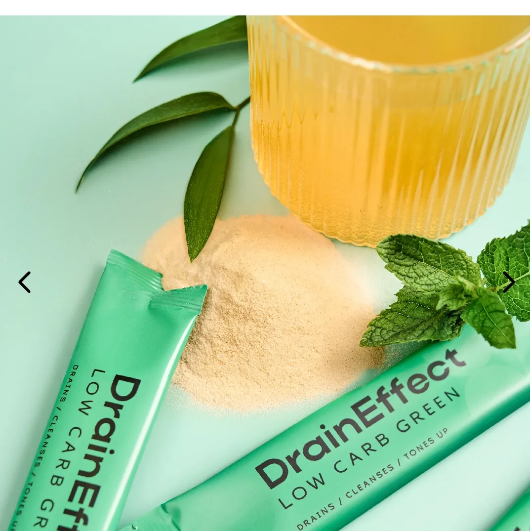 🔹 DrainEffect Green Low Carb — это низкоуглеводная формула без сахара, которая запускает процесс по