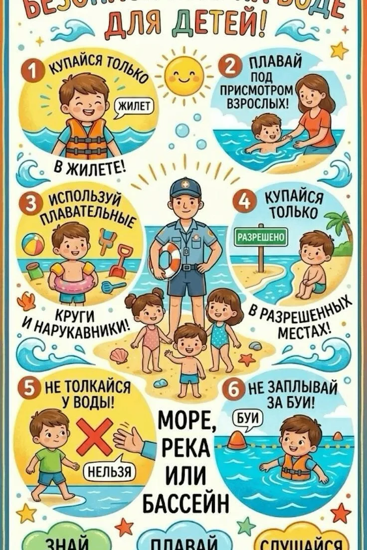 Безопасность — это важно, и лучше всего учиться ей вместе! #БезопасностьНаВоде #КДЦЛидер