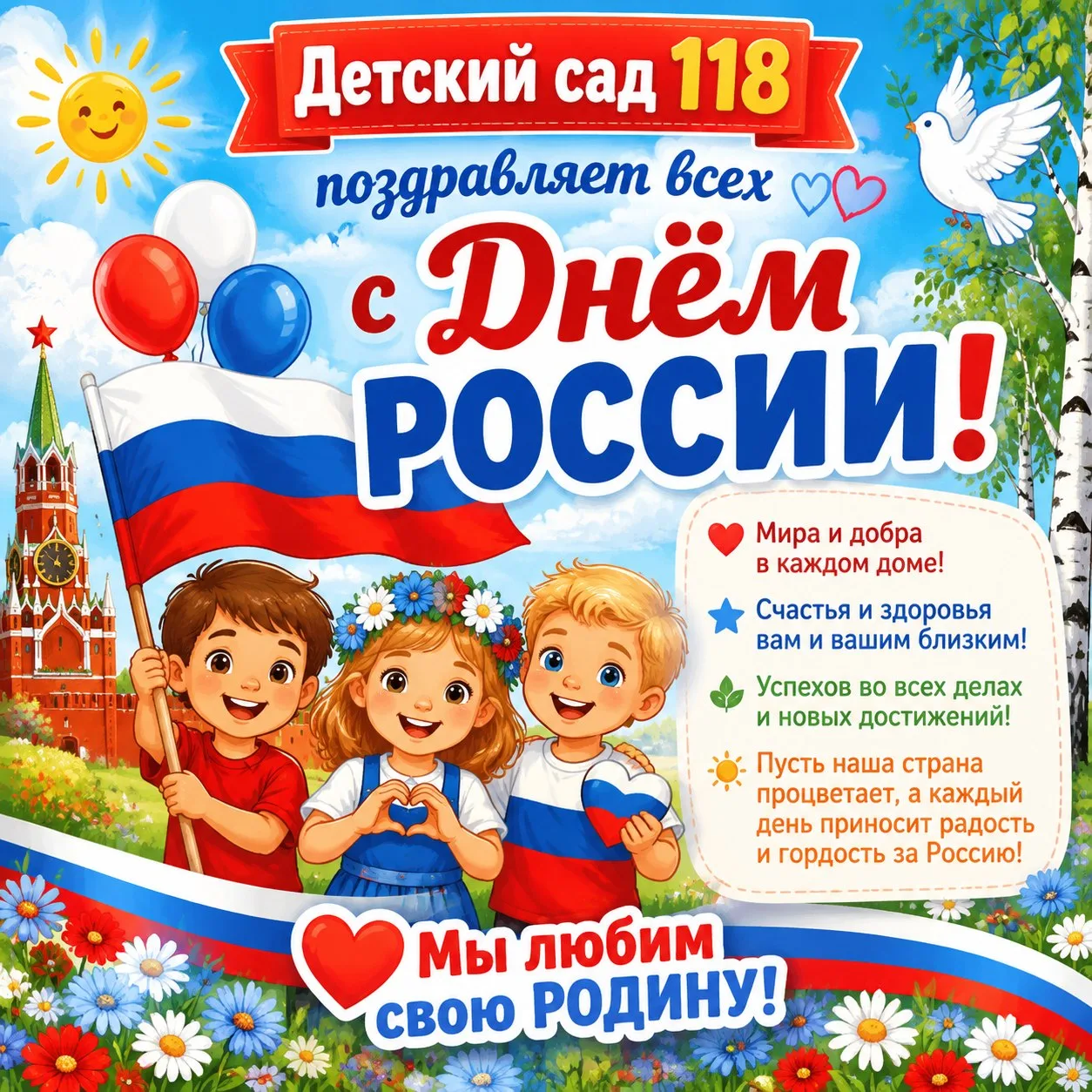 Уважаемые родители, дорогие земляки!

Коллектив нашего детского сада сердечно поздравляет вас с глав