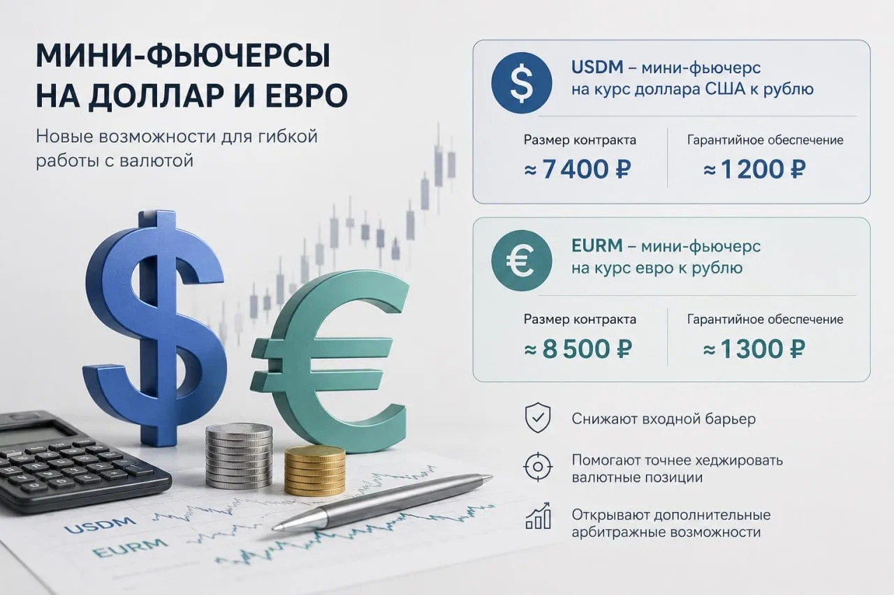🚀 На Московской бирже появились мини-фьючерсы на доллар и евро

С сегодняшнего дня инвесторам стали
