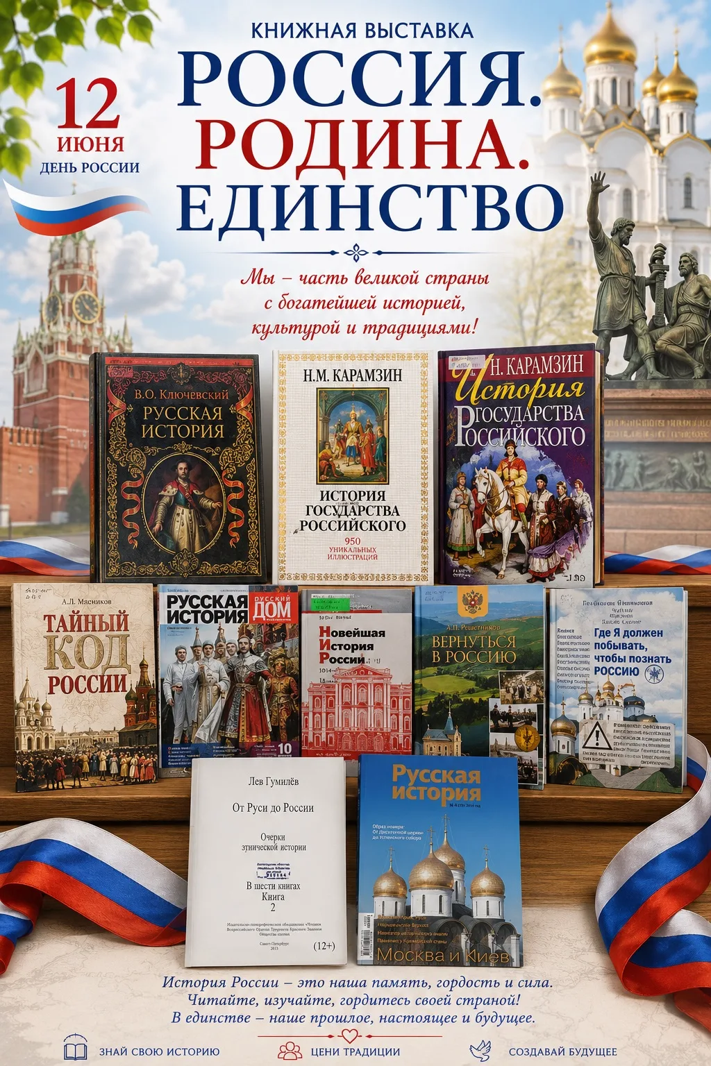 #ВыставкаКниг_ВОСБС

🇷🇺🇷🇺🇷🇺"Россия. Родина. Единство"

✅Специально ко Дню России в Волгоградск