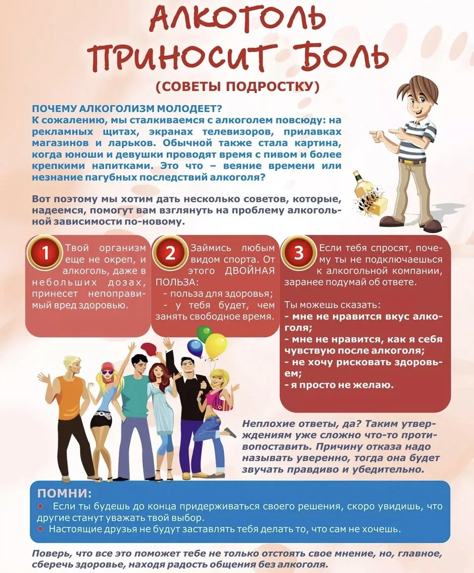 🔔 Важная информация!

Ознакомьтесь с памяткой «Профилактика алкоголизма».
Памятка поможет:

понять,