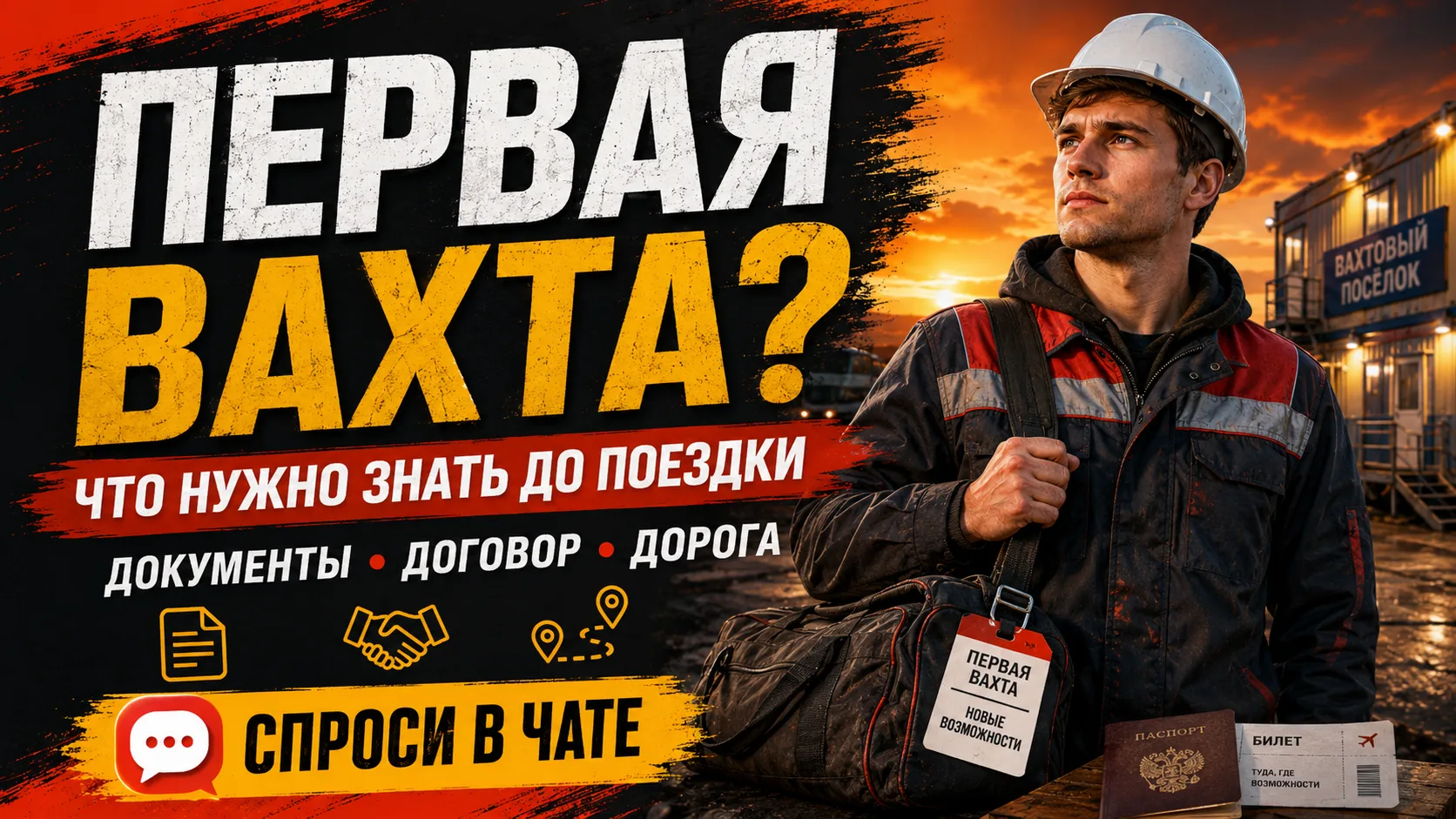 🧳 Собираетесь на первую вахту?
До поездки вопросов обычно больше, чем ответов: что брать с собой, к