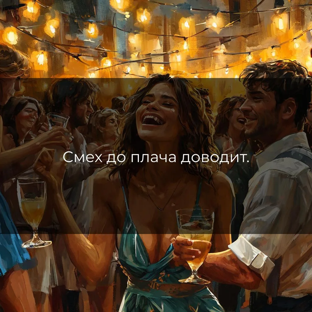 Смех до плача доводит.

🎭 От улыбки до слез – один шаг

В шумной избе, где трещат поленья в печи, а