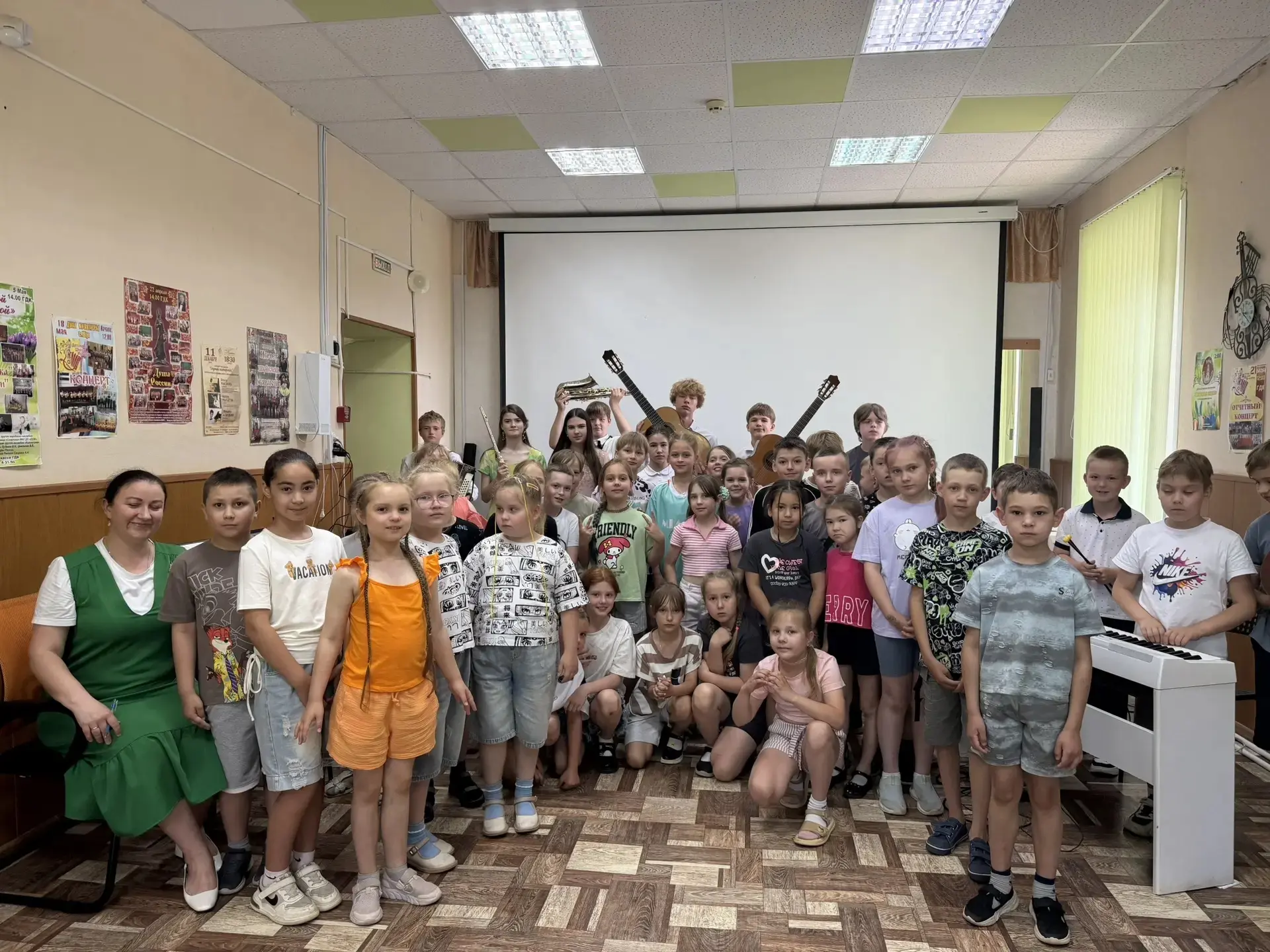 🎷🎻🎺Сегодня подошла очередь второго отряда отгадывать музыкальный кроссворд. Знакомство с музыкаль