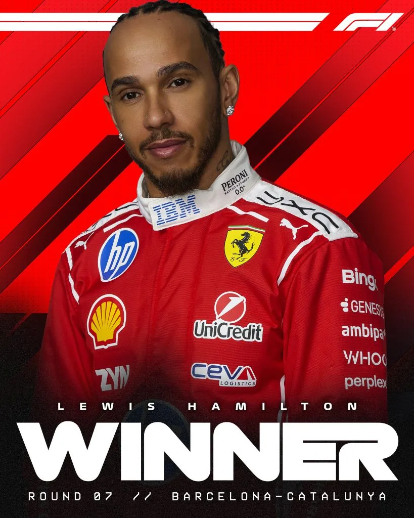 ⚡️ Льюис Хэмилтон – победитель Гран-при Барселоны-2026!

Пилот Ferrari завершил большую гонку Ф1 на 
