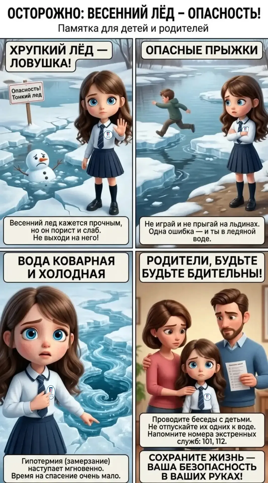 ❄️ Тонкий лёд не прощает ошибок. Весна — время особой опасности

Друзья, каждый год в России весной 