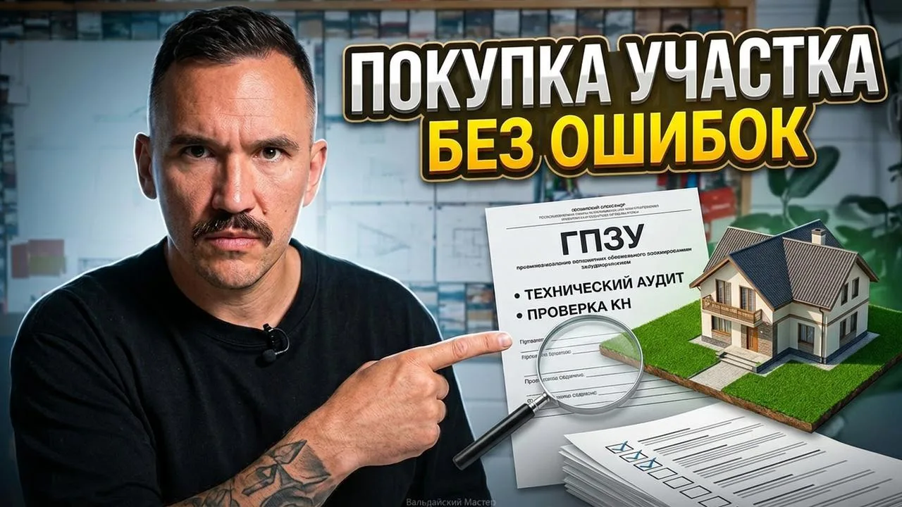 В НОВОМ ВИДЕО:

✓ Риски 2026 года при покупке участка
✓ Определяем сценарий жизни в доме перед покуп