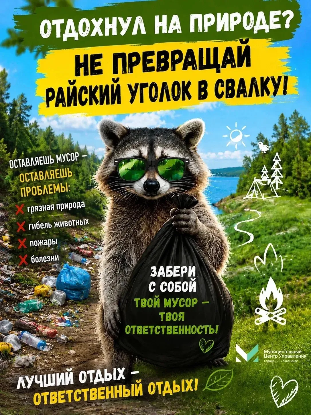🌲 Лес не умеет говорить. Река не напишет жалобу. Поляна не поставит вам плохую оценку за поведение.