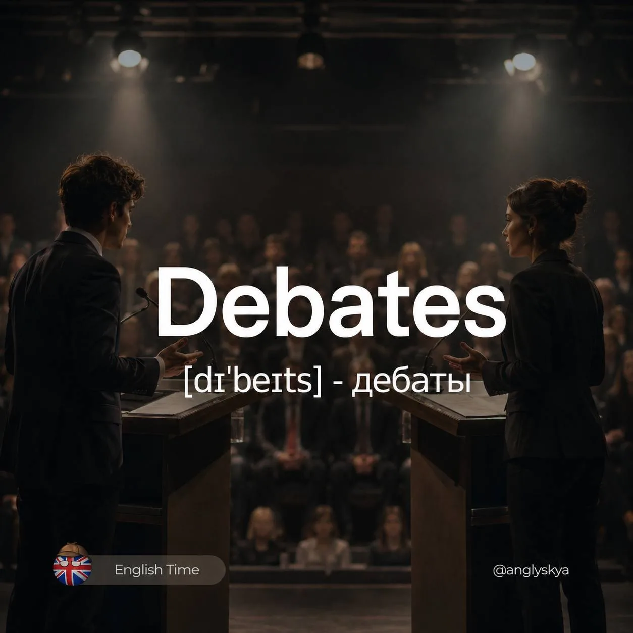 💥Debates (dɪˈbeɪts) — дебаты

1. Argument (ˈɑːrɡjʊmənt) - Аргумент
2. Counterargument (ˈkaʊntərˌɑːr