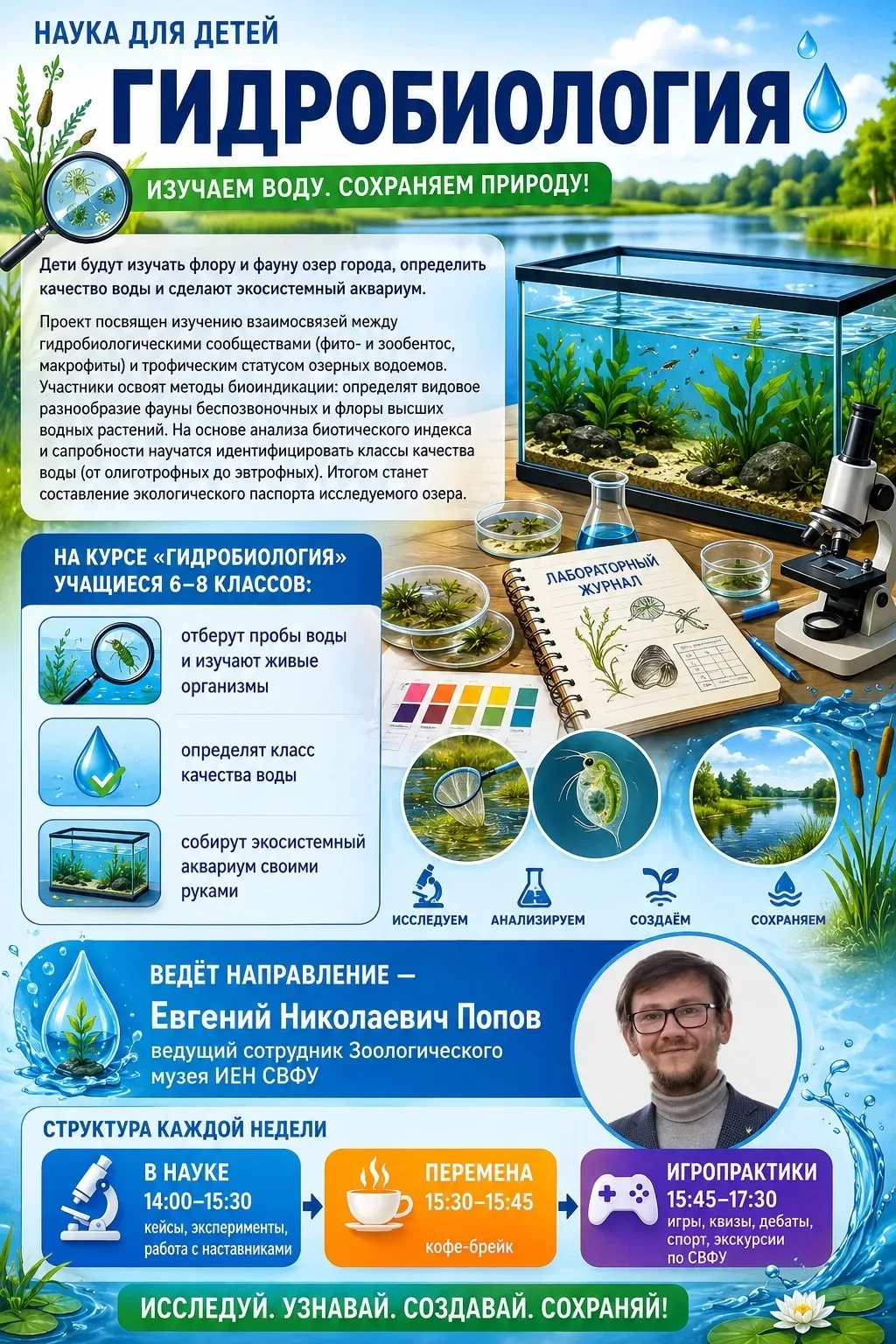 👋👋Дорогие друзья, внимание!

Осталось всего 3 места  на курс  «Гидробиология»  летнего интенсива «