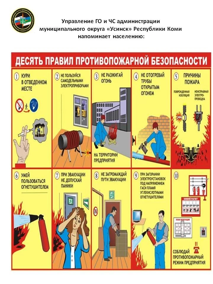ВНИМАНИЕ! Ознакомьтесь с правилами противопожарной безопасности!