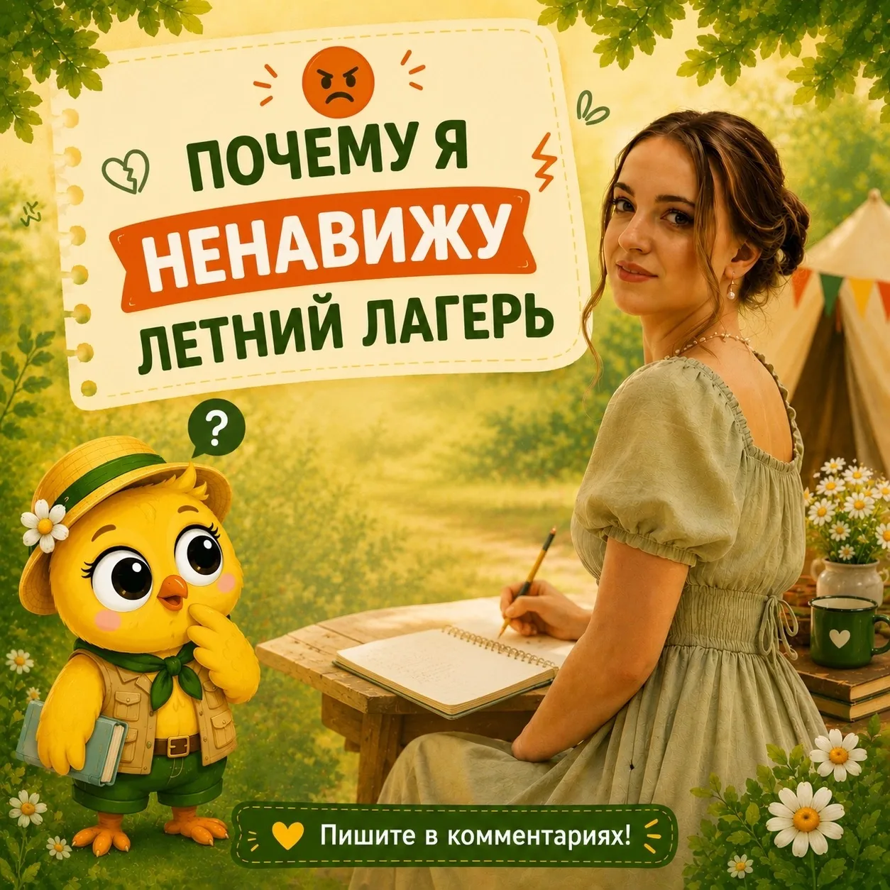 Почему я ненавижу летний лагерь 
 
Да-да, именно так.
Я ненавижу летний лагерь. 
 
👉Ненавижу потому