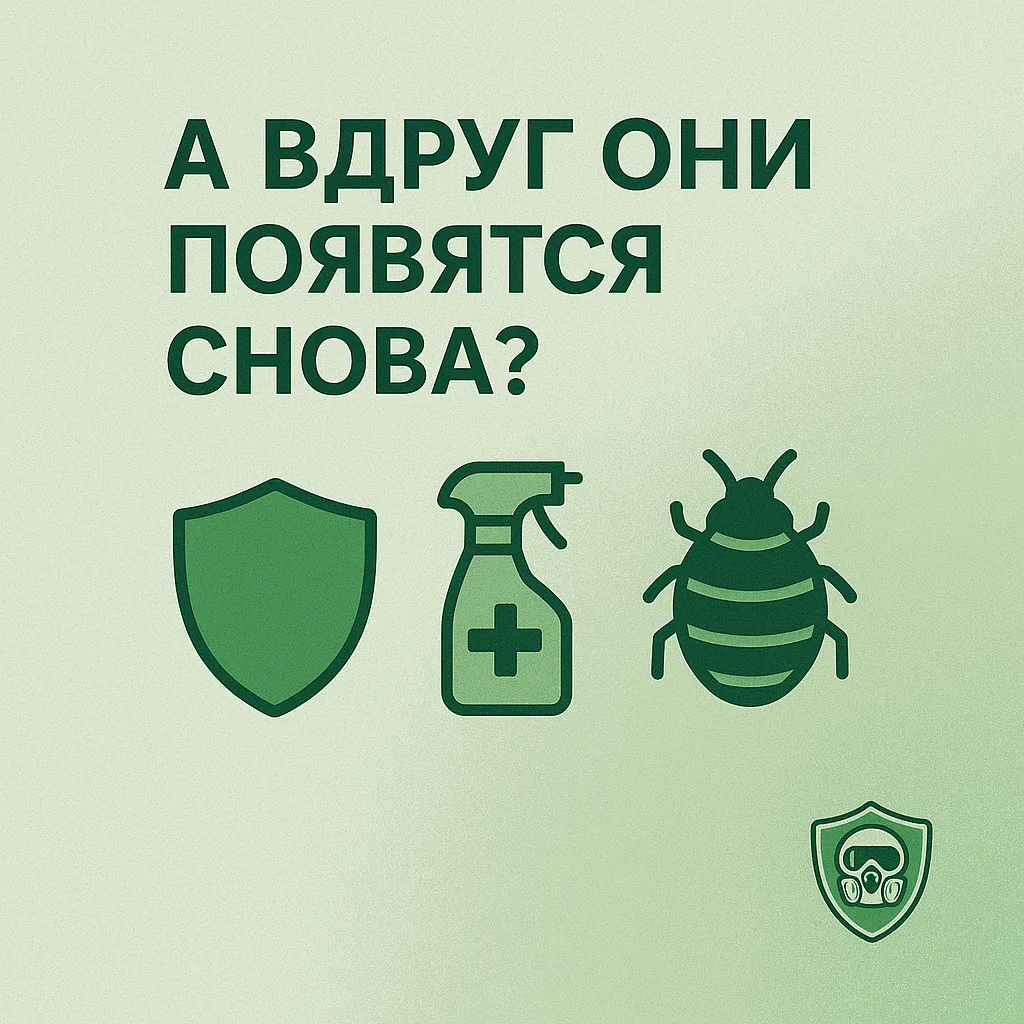 “А ВДРУГ ПОСЛЕ ОБРАБОТКИ ОНИ ВЕРНУТСЯ?”
😟 Самый частый страх клиентов — что насекомые вернутся.
Раз