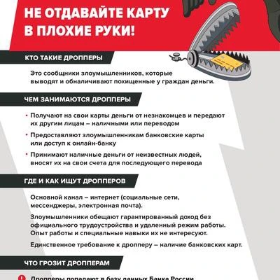 Осторожно! Дропперство!
Цифровой мир открывает перед нами множество возможностей, но, к сожалению, т