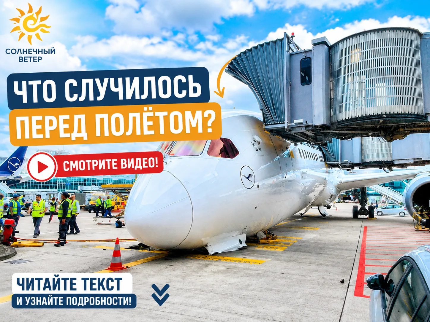 ✈️ В аэропорту Франкфурта Boeing 787-9 авиакомпании Lufthansa неожиданно решил, что на сегодня полёт