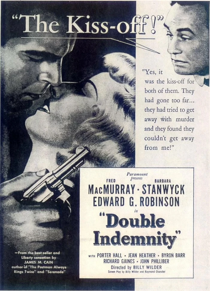 Если хочется почувствовать эстетику нуара, начните с этих фильмов:

🎬 Double Indemnity
Классика жан
