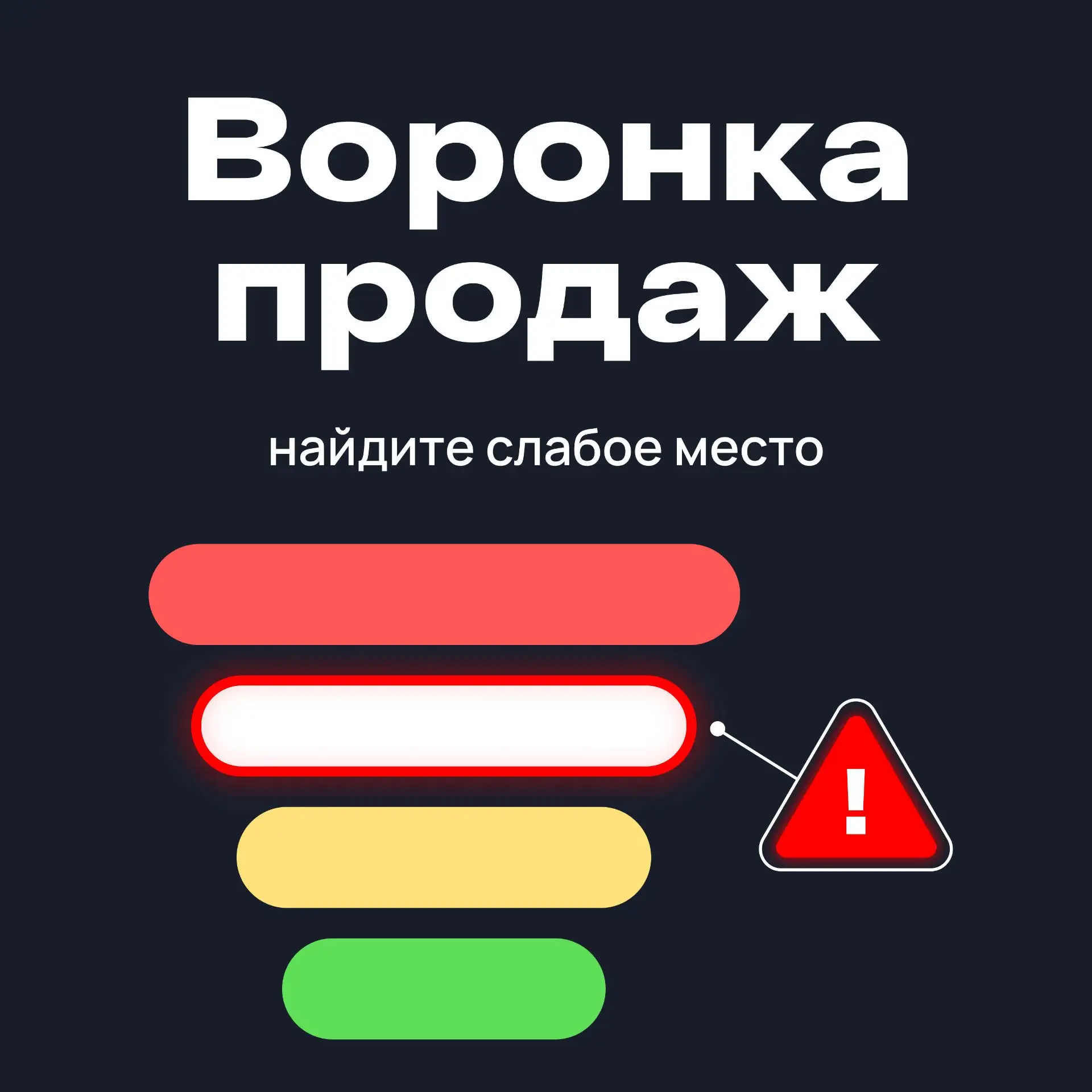📊 Ваша воронка продаж: какой этап убивает сделку?

Из 100 заявок до оплаты доходят 20–30. Остальные