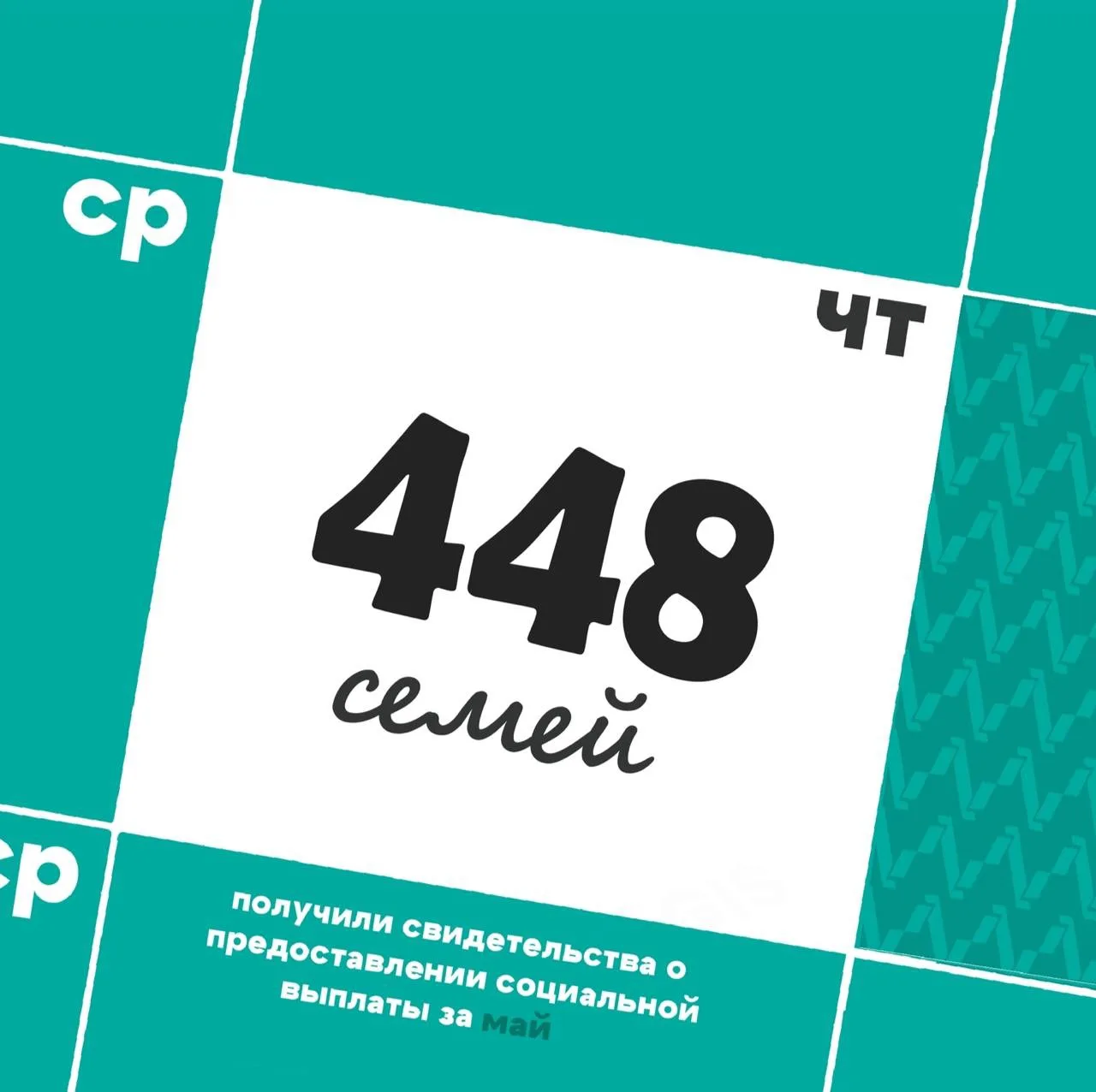 #ЦифраМесяца

448 семей на шаг ближе к новому дому! 🏠📈

Мы подводим итоги работы за май и рады под