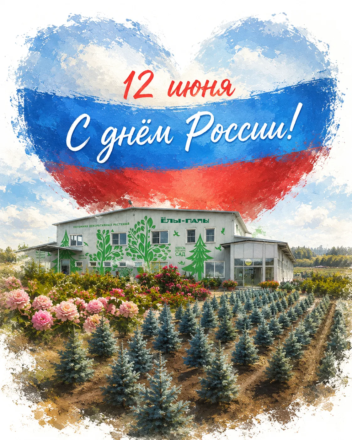Питомник «ЁЛЫ-ПАЛЫ» сердечно поздравляет с Днём России!🇷🇺

Желаем нашей Родине вековой мудрости и 