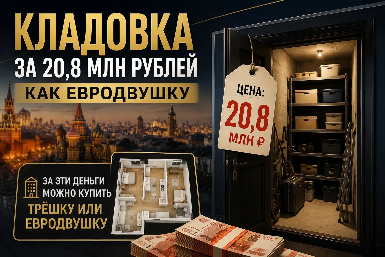 Кладовка по цене квартиры? В центре Москвы это уже реальность.

На рынке появился настоящий рекордсм