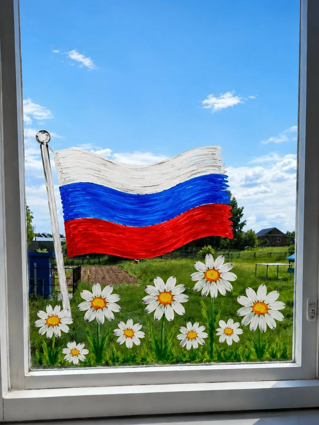 Приняли участие в акции «Окна России», посвященный Дню России 

Украсили окна ко Дню России: флаги, 