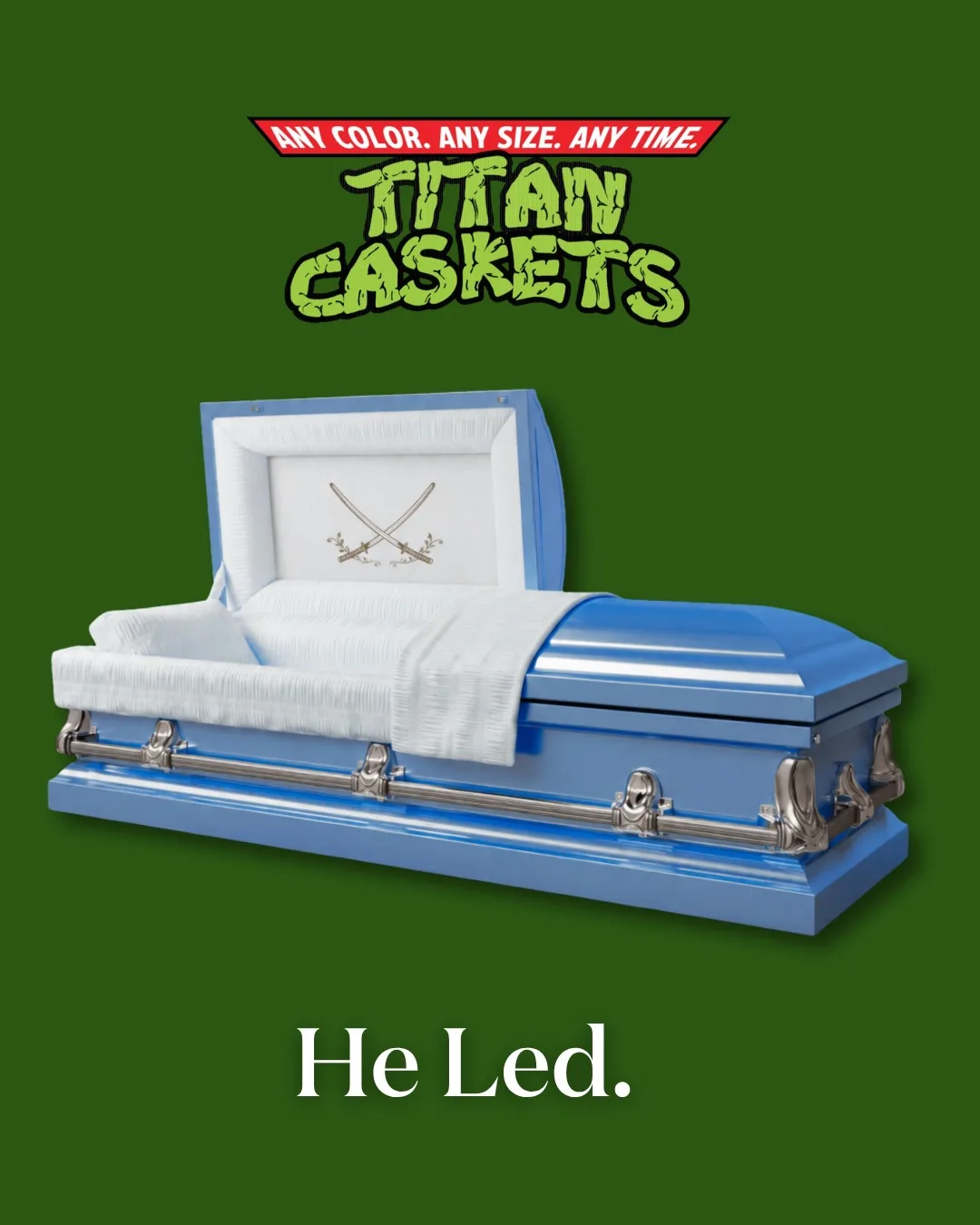 Это самый неожиданный мерч по «Черепашкам-ниндзя».

Компания Titan Caskets выпустила тематическую ли