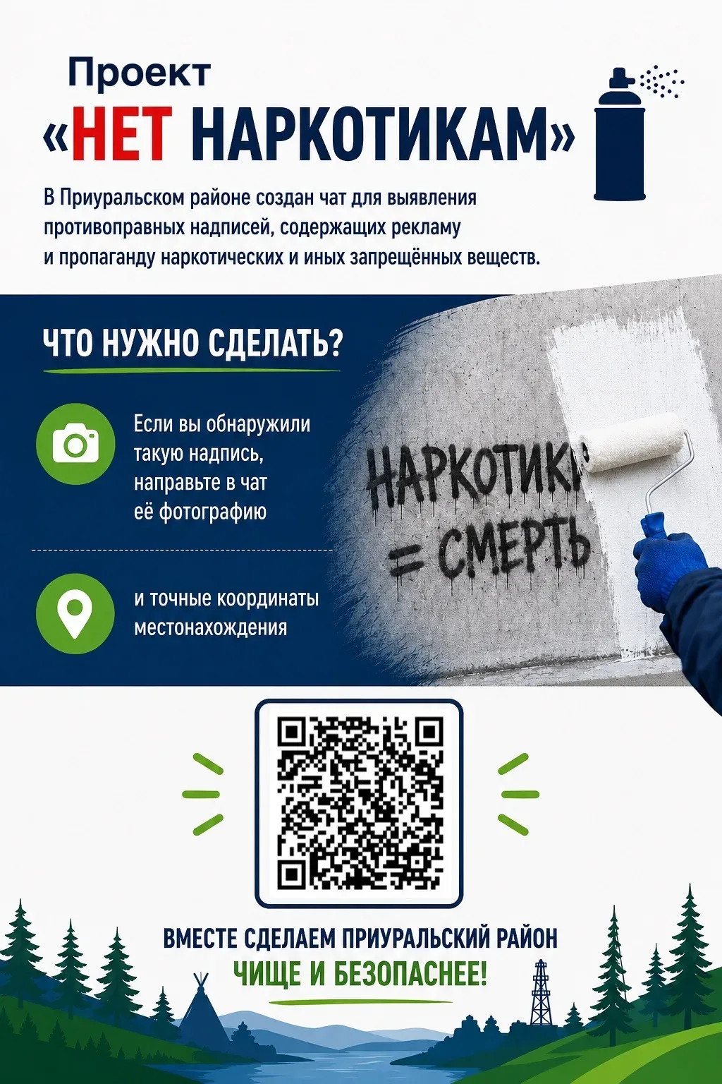 Уважаемые жители Приуральского района!

В рамках проекта «Нет наркотикам!» создан чат для выявления 