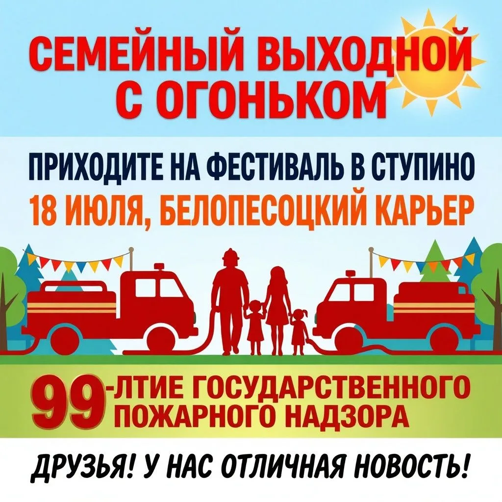 🔥 Семейный выходной с огоньком! Приходите на фестиваль в Ступино!

Друзья! У нас отличная новость —