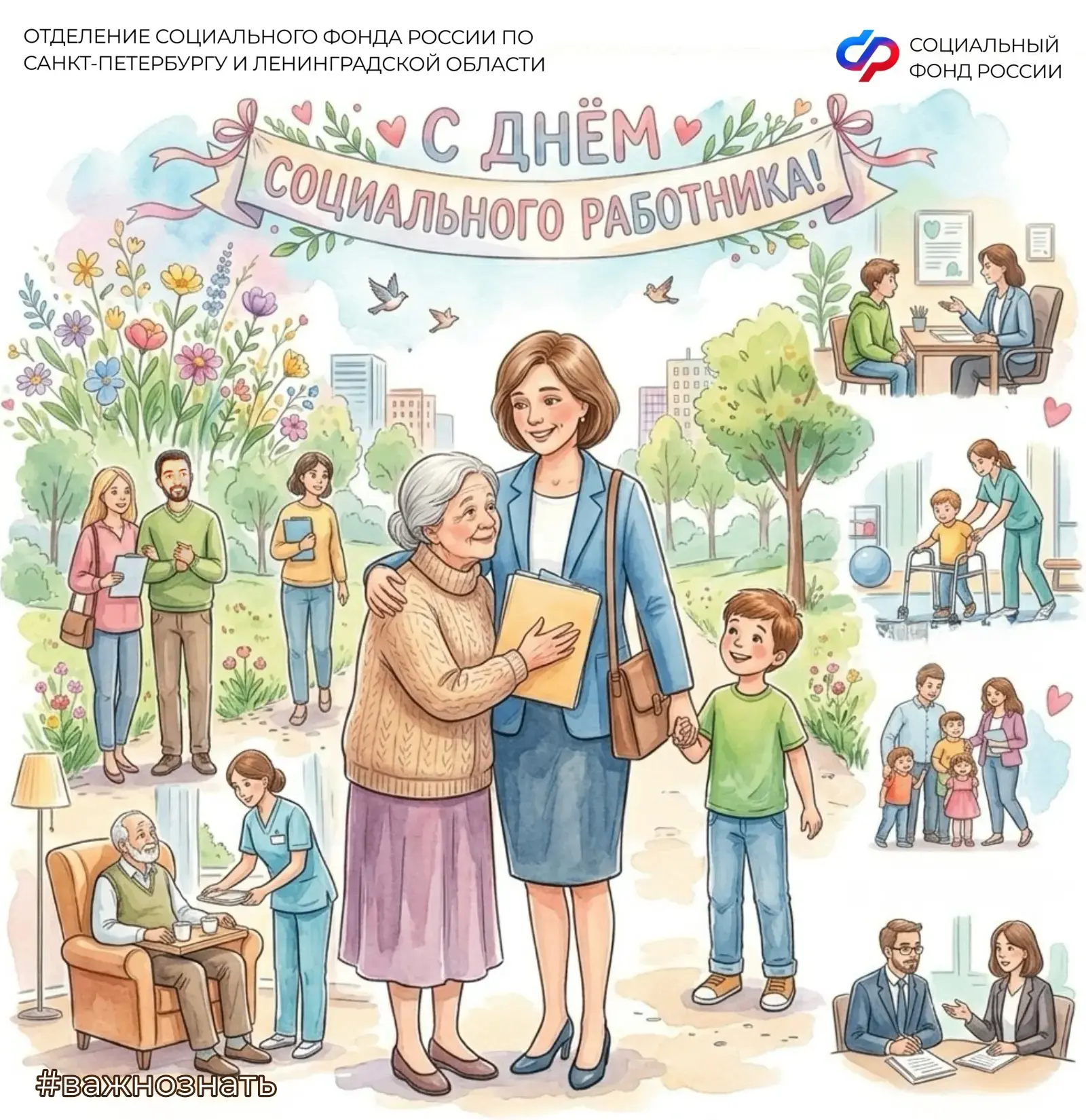 🎉💐Работа сотрудника Социального фонда России - особый труд, требующий не только профессионализма, 