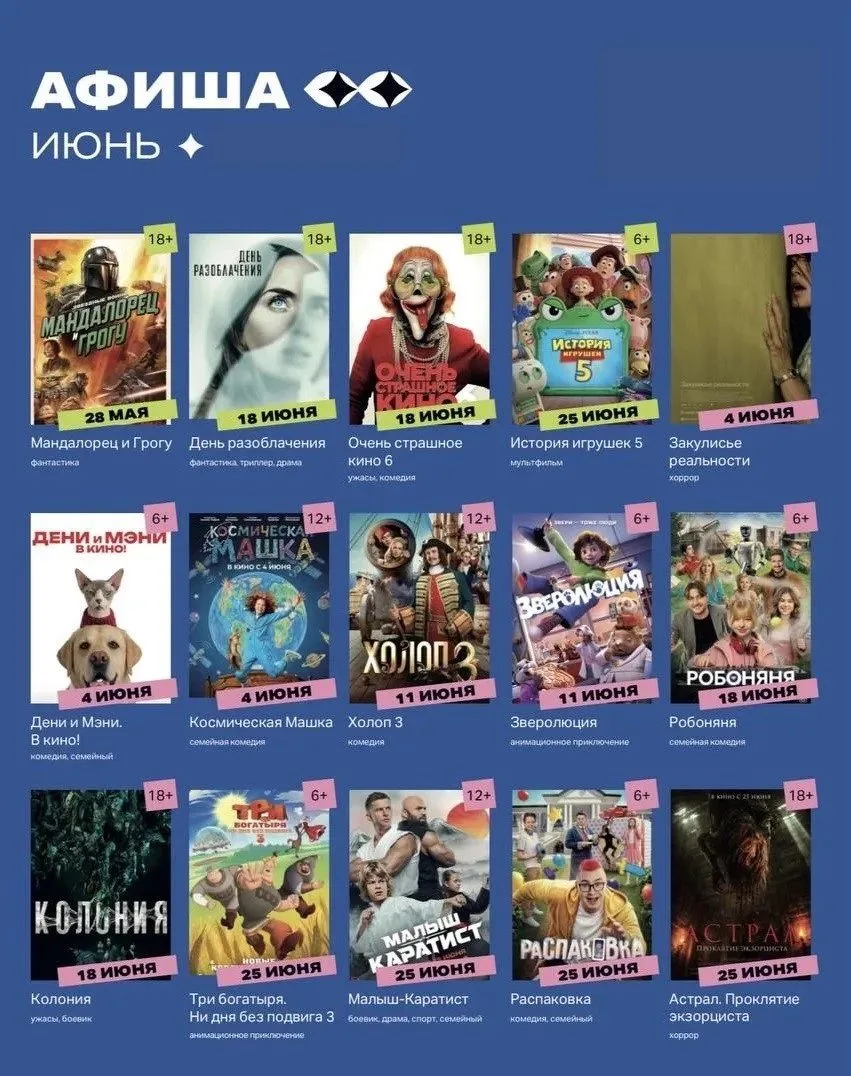 Путеводитель в мир кино на июнь месяц 🎥