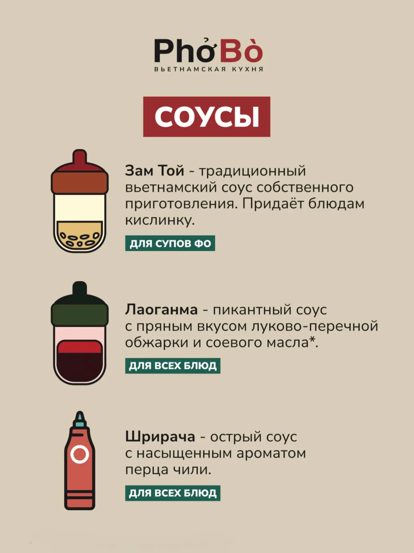 АУТЕНТИЧНЫЕ ВЬЕТНАМСКИЕ СОУСЫ 🇻🇳 🌶️ 

У каждого соуса свой характер и своя задача - каждый раскры