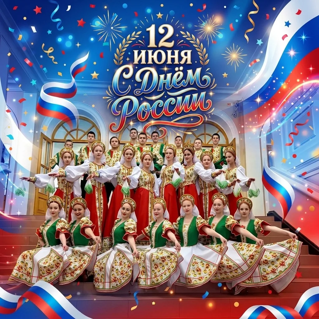 Образцовый самодеятельный коллектив Ансамбль танца «Ясенки» поздравляет с Днем России! Желаем нашей 