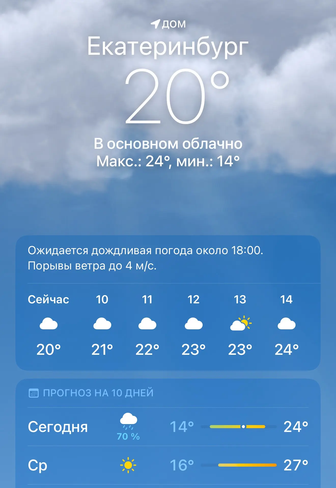 Сегодня обещают теплую погоду, мало облачно, вечером возможно пойдет дождь ☔️ ( но это не точно)!!
�