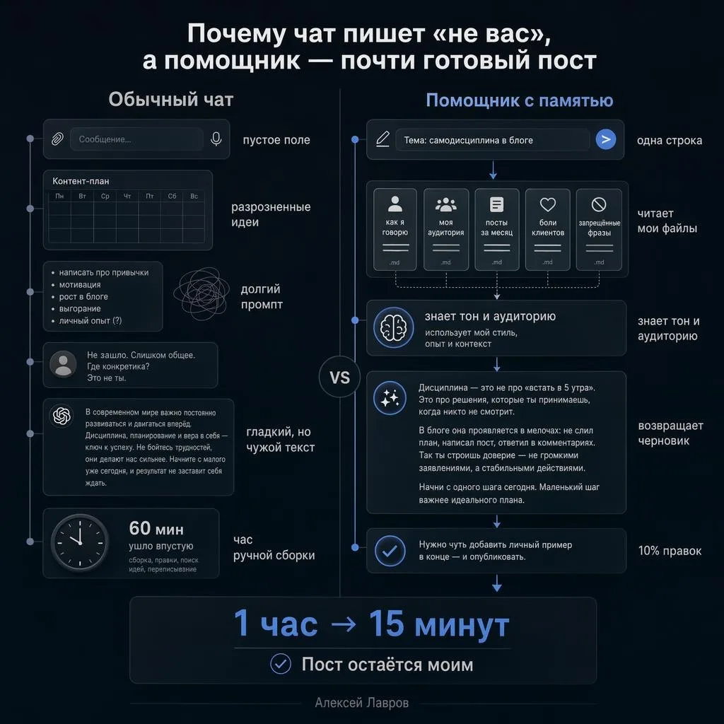 👨‍💻Сидите утром, телеграм открыт, поле пустое. И крутится одно: о чём сегодня вообще писать.

Идеи