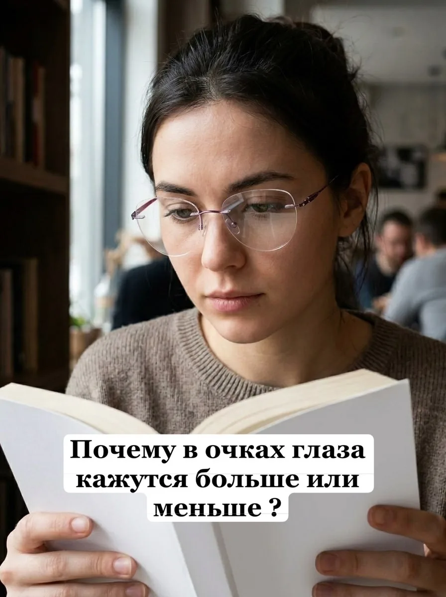 👓 Почему в очках глаза кажутся больше или меньше?
Замечали, что в одних очках глаза выглядят огромн