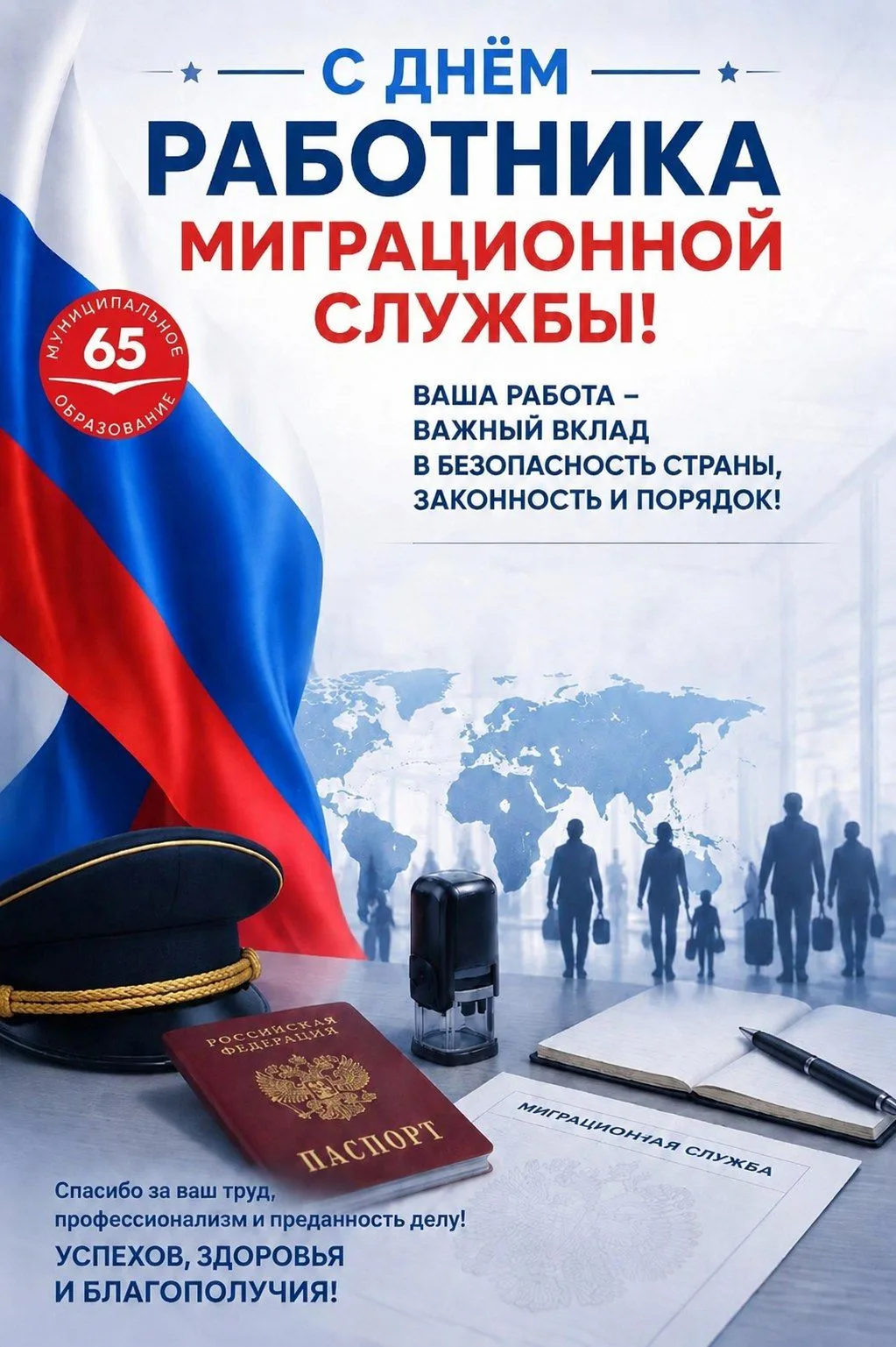Поздравляем сотрудников миграционной службы с профессиональным праздником!🇷🇺

Благодаря вашему про