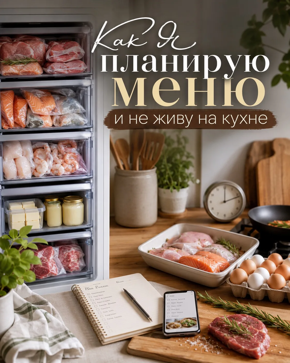 Как я планирую меню и не живу на кухне

Планирование меню я начинаю не с названий блюд, а с хорошо з