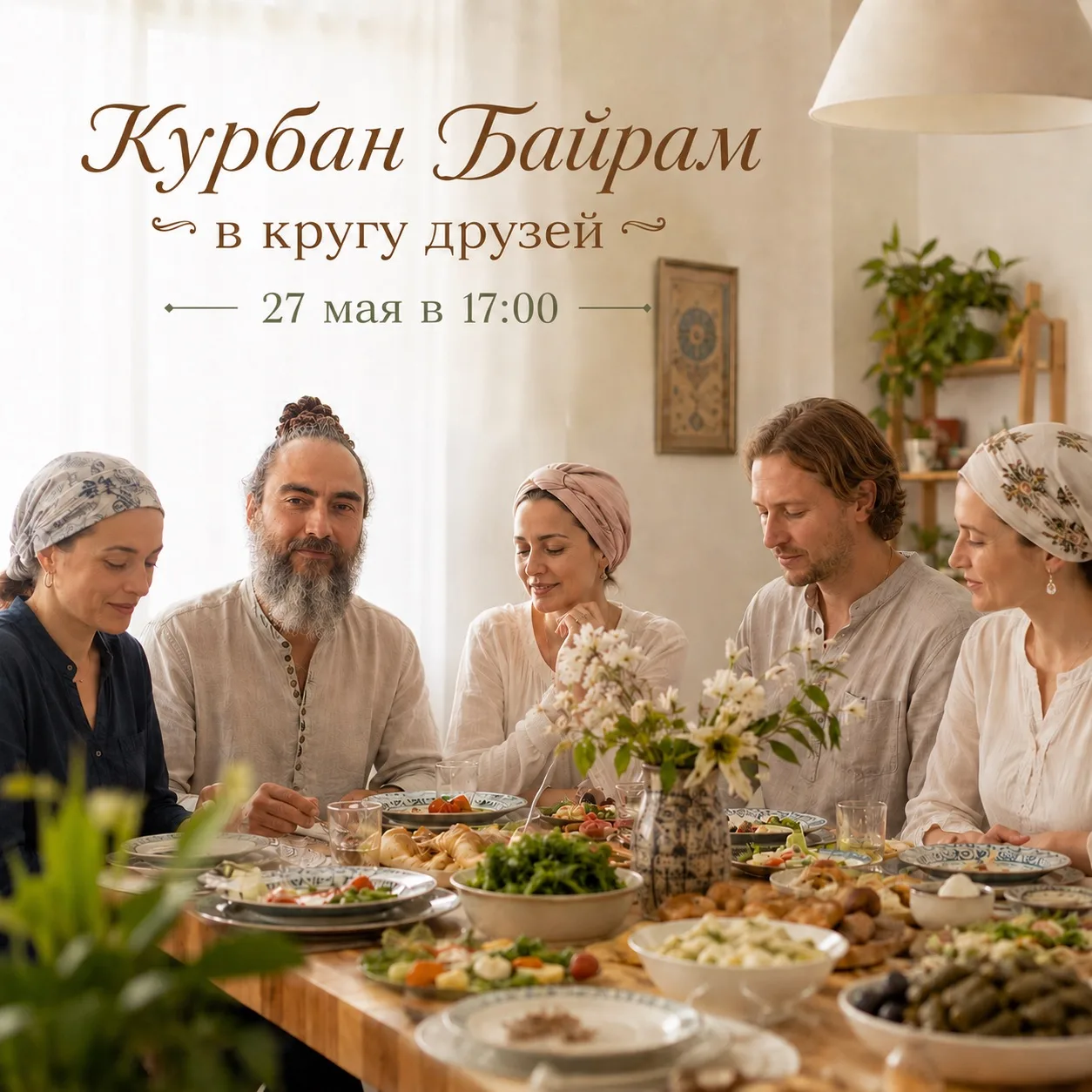 Дорогие друзья, сердечно приглашаем Вас
на праздничную встречу в честь великого и светлого Курбан Ба