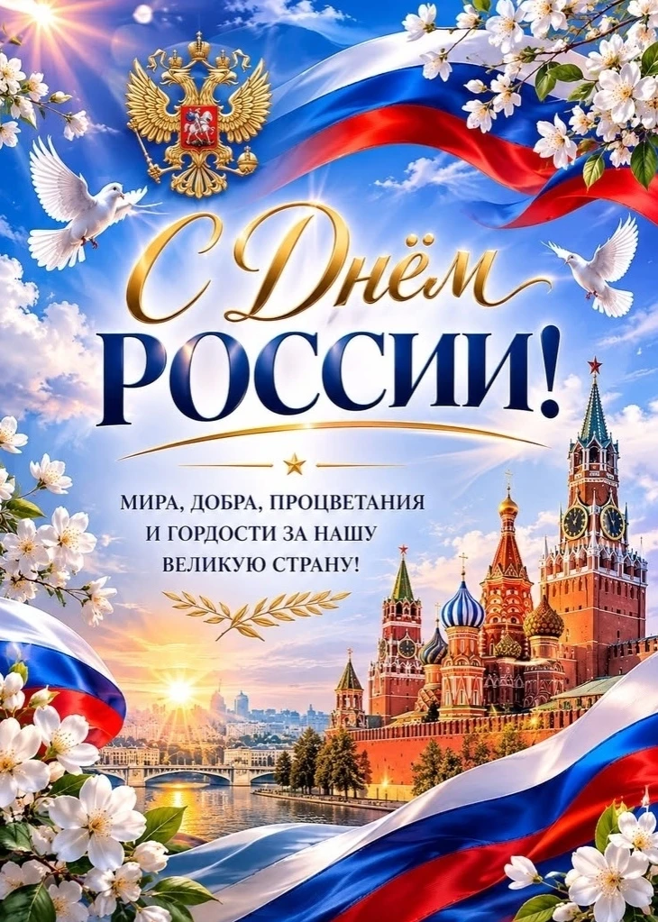 Пoздpaвляю с Днём Рoссии! 🇷🇺
~Открытки и Поздравления~

✅ Открытки и поздравления - Подпишись